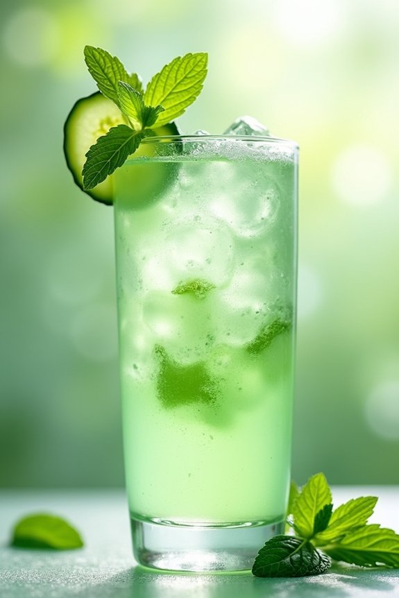 refreshing cucumber mint detox elixir