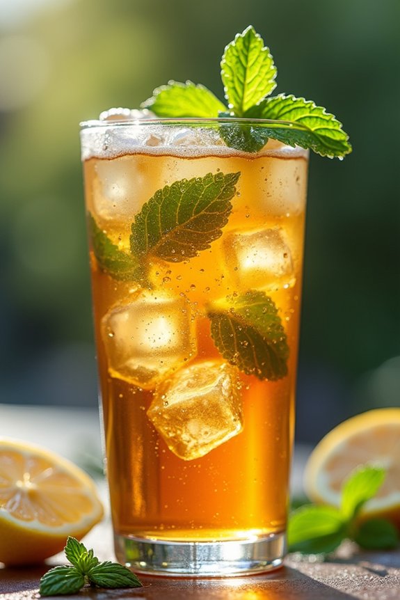 refreshing floral iced tea