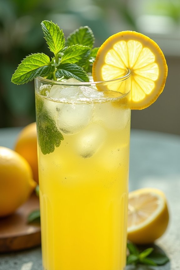 refreshing ginger mint lemonade