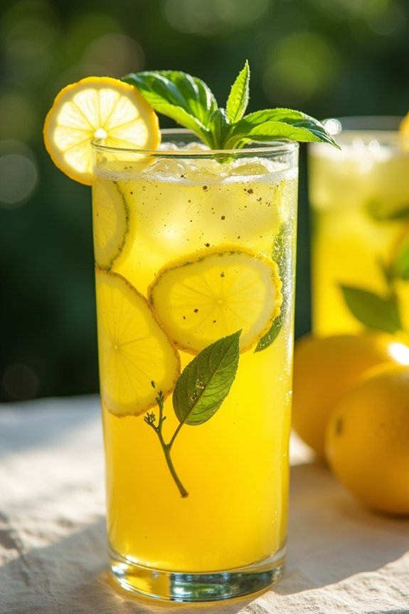 refreshing herbal turmeric lemonade