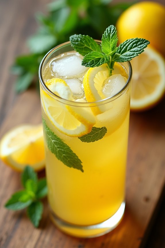 refreshing iced herbal beverage