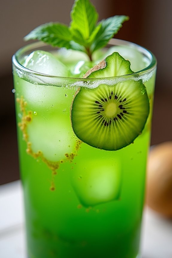 refreshing kiwi cucumber beverage