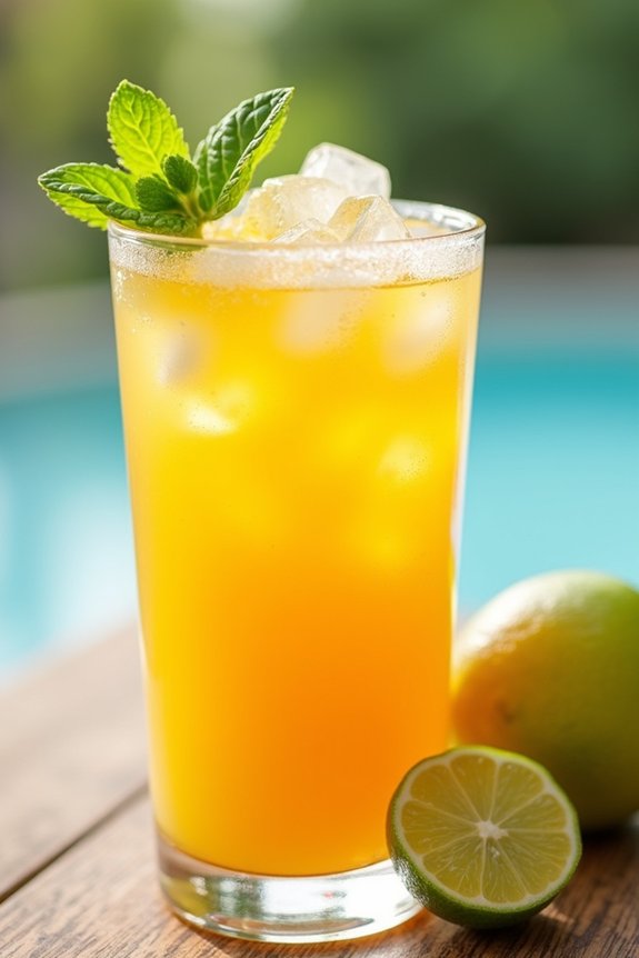 refreshing mango lime drink