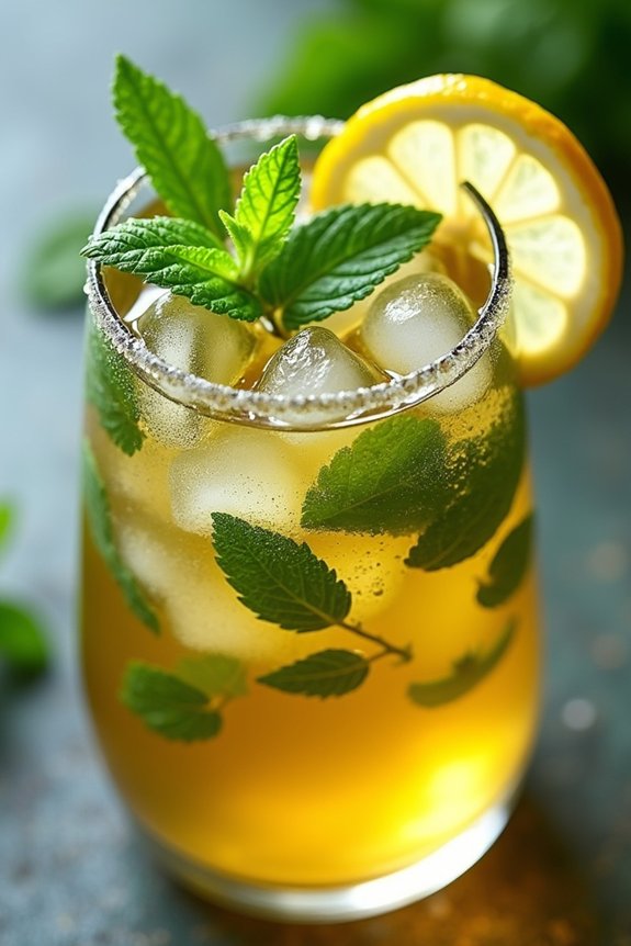 refreshing mint infused green tea