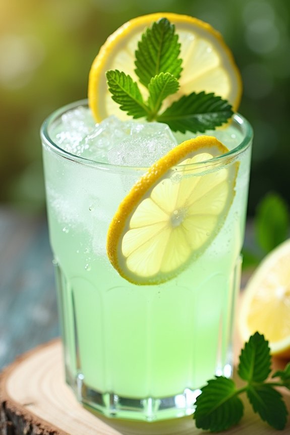 refreshing minty cucumber lemonade
