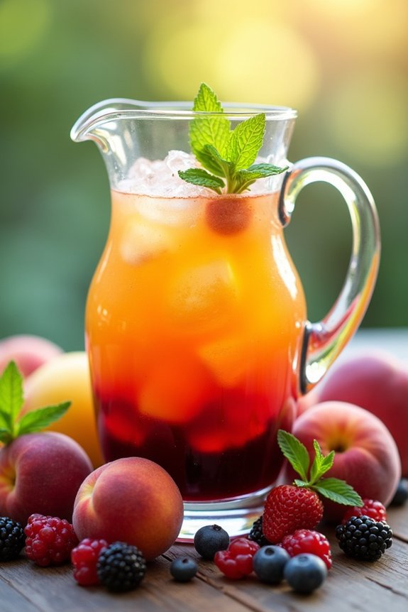 refreshing peach lemonade delight
