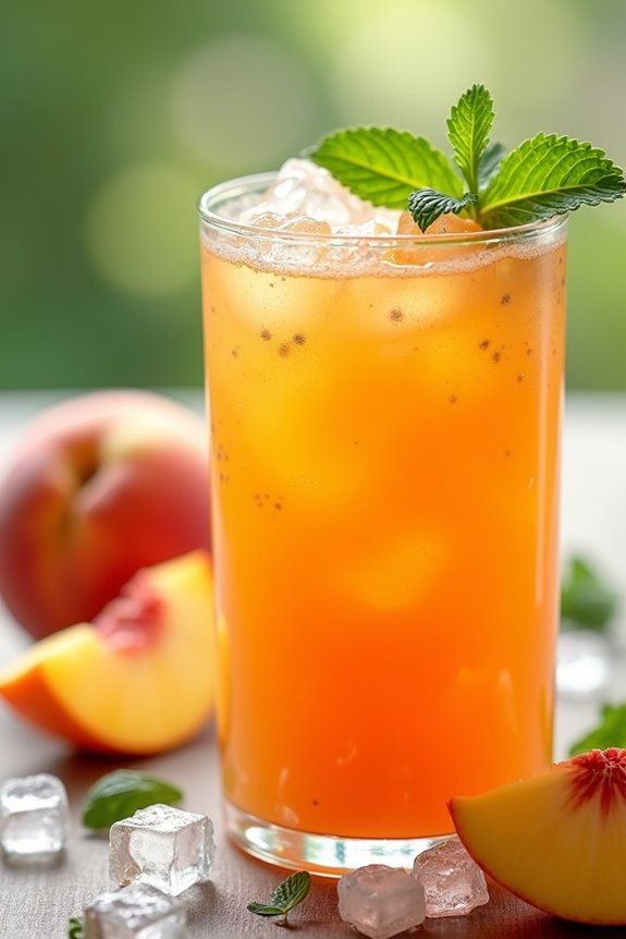 refreshing peach orange juice