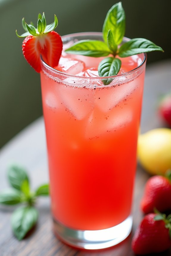 refreshing strawberry basil lemonade