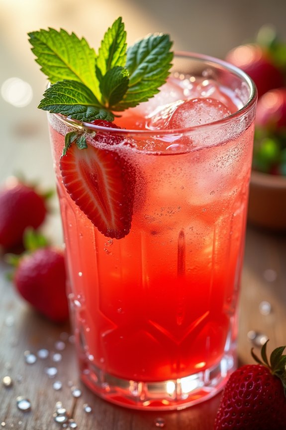 refreshing strawberry ginger juice