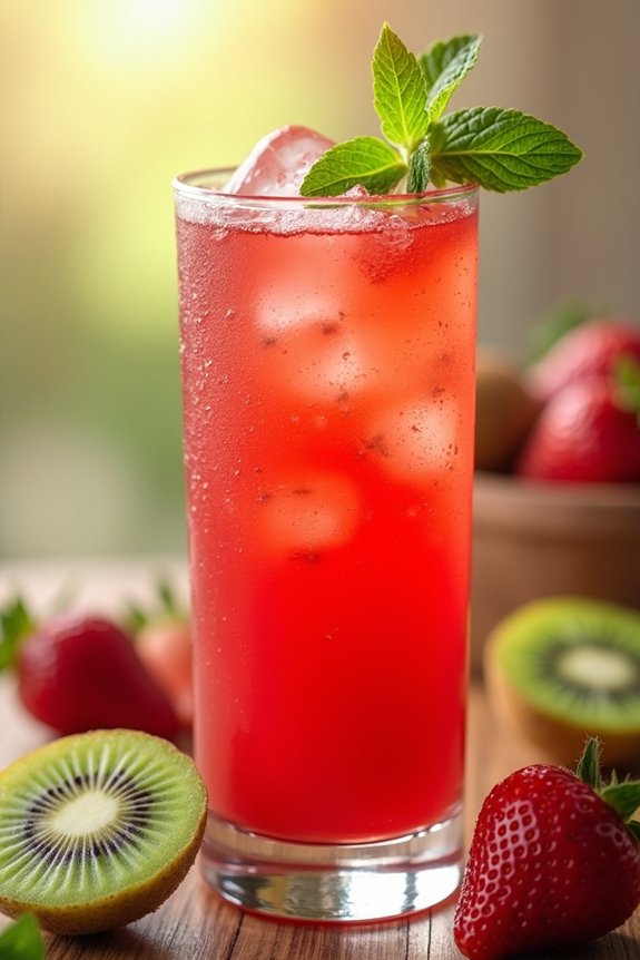 refreshing strawberry kiwi juice