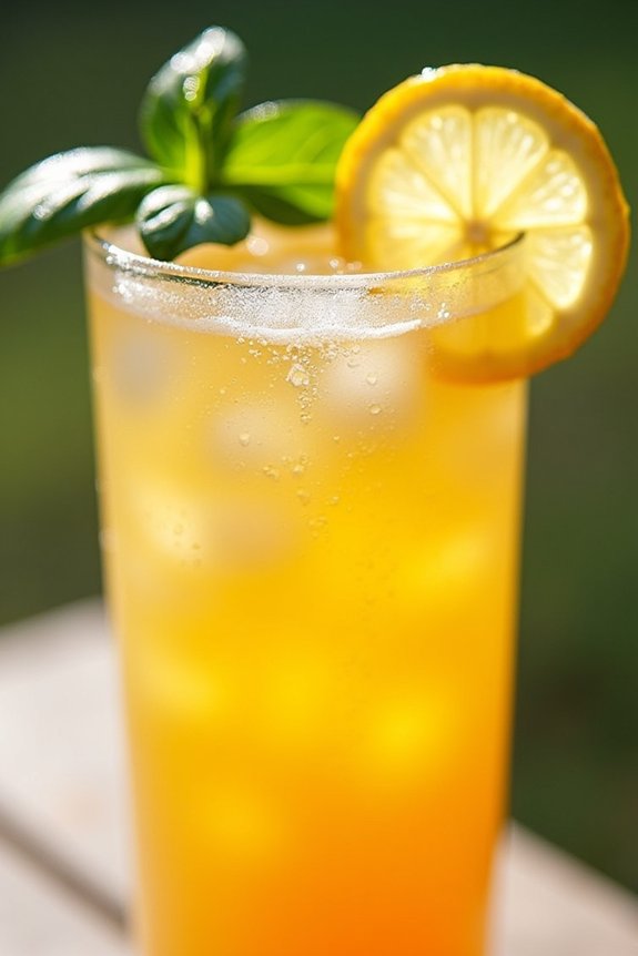 refreshing summer peach lemonade