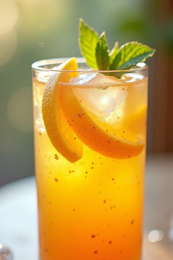 refreshing summer peach lemonade