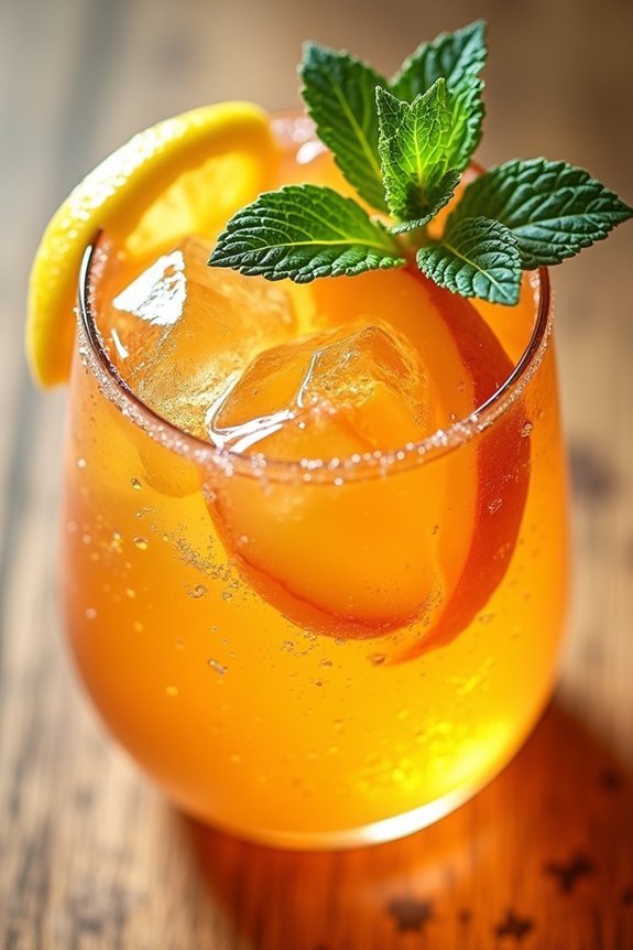 refreshing summer peach lemonade