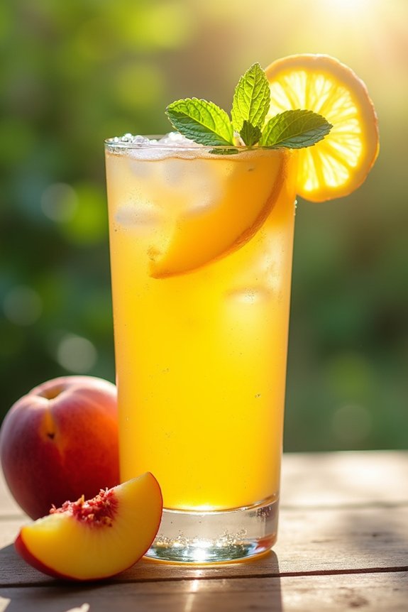 refreshing summer peach lemonade
