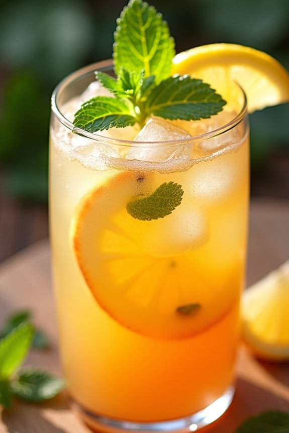 refreshing summer peach lemonade