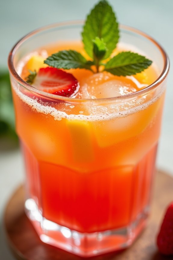 refreshing tropical fruit juice