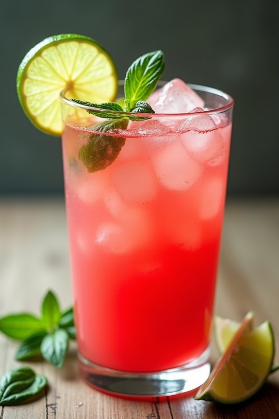 refreshing watermelon basil beverage