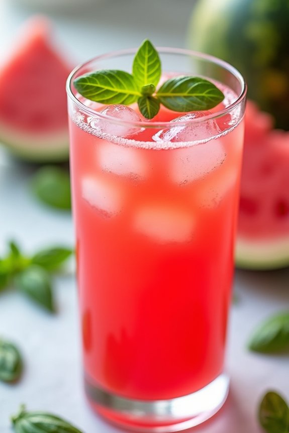 refreshing watermelon basil juice