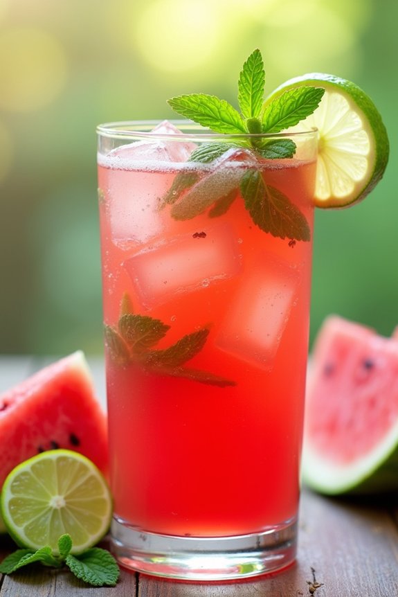 refreshing watermelon lime lemonade