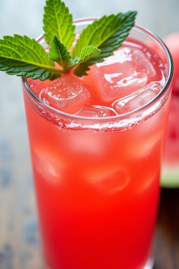 refreshing watermelon mint drink