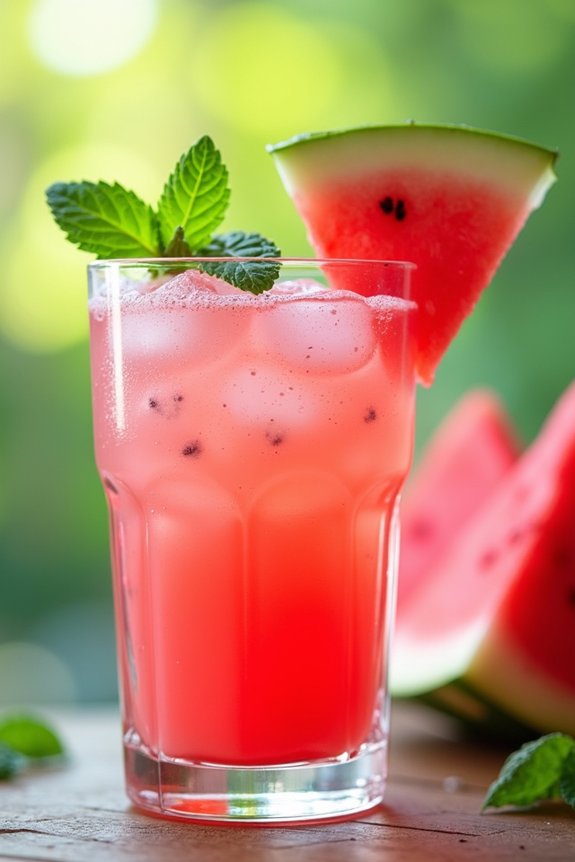 refreshing watermelon mint juice
