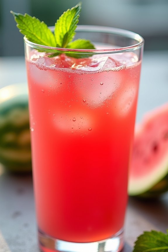 refreshing watermelon mint juice