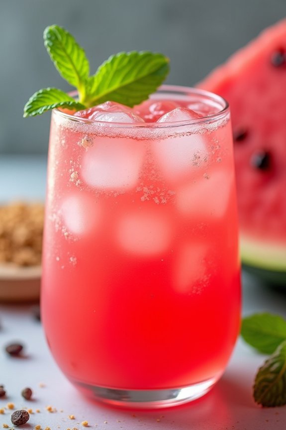 refreshing watermelon mint juice
