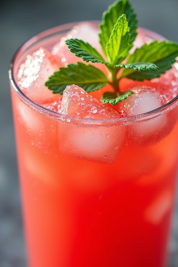 refreshing watermelon mint juice