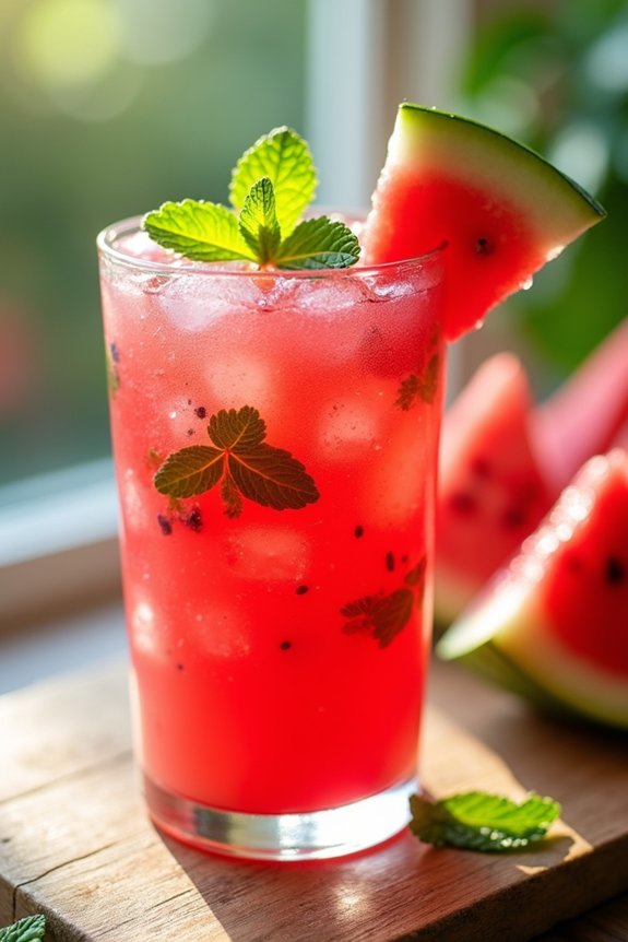 refreshing watermelon mint slushie