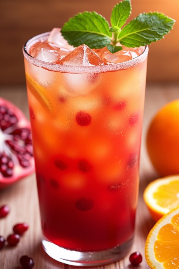 rejuvenating pomegranate orange juice