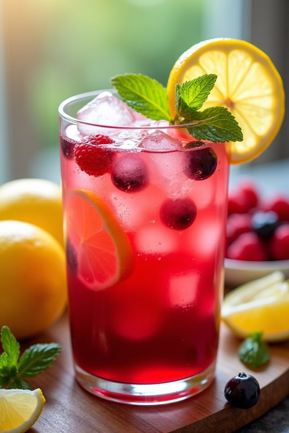 revitalizing berry lemonade punch