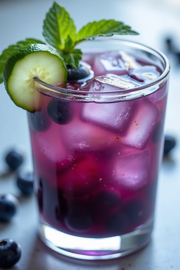 revitalizing blueberry cucumber juice