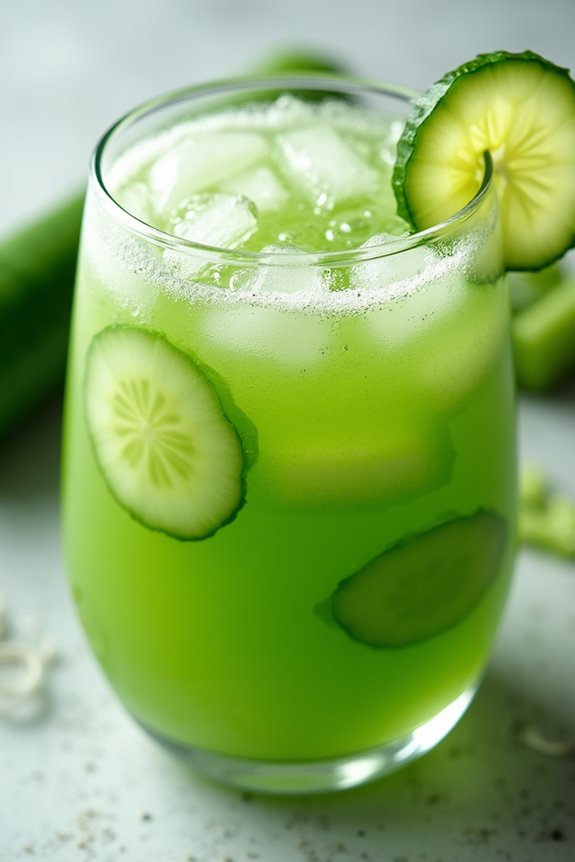 revitalizing cucumber celery juice