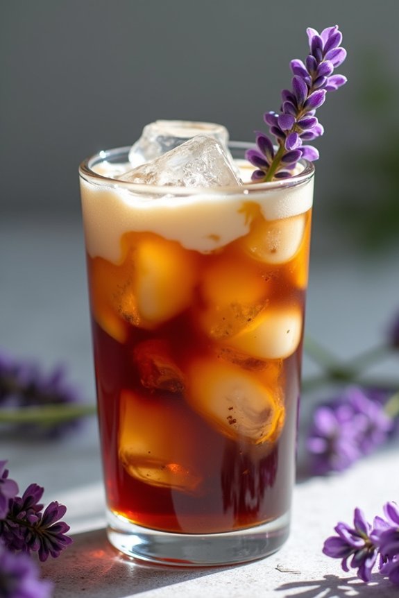 revitalizing floral iced coffee