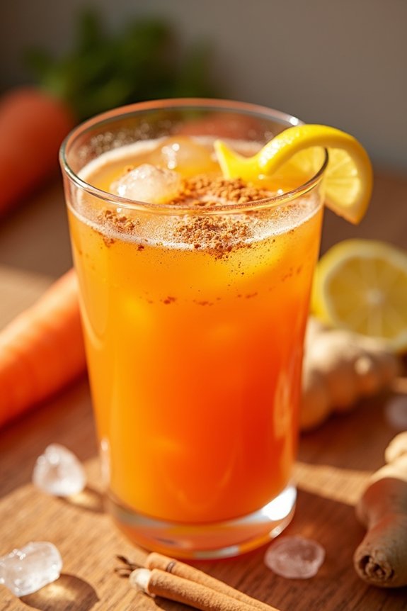 revitalizing ginger carrot juice