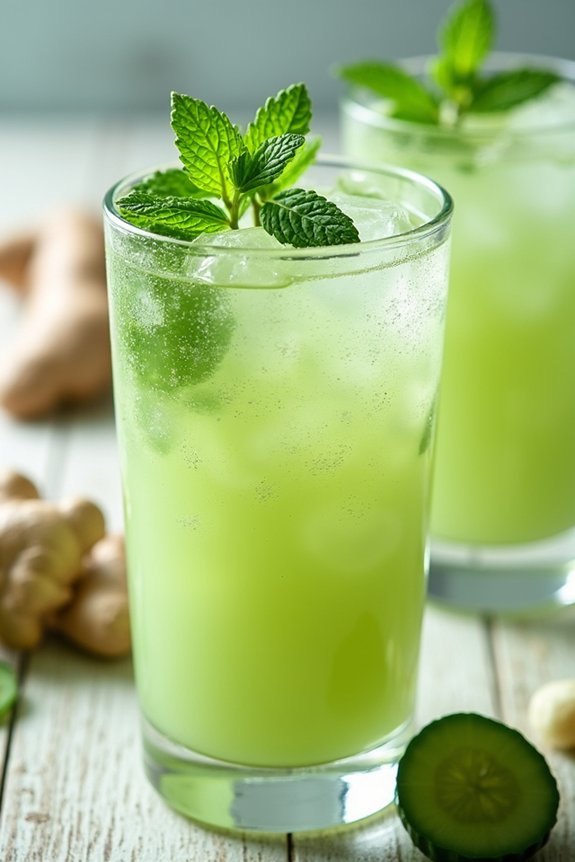 revitalizing ginger cucumber juice