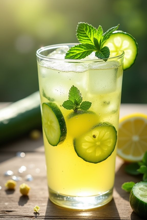 revitalizing ginger cucumber lemonade