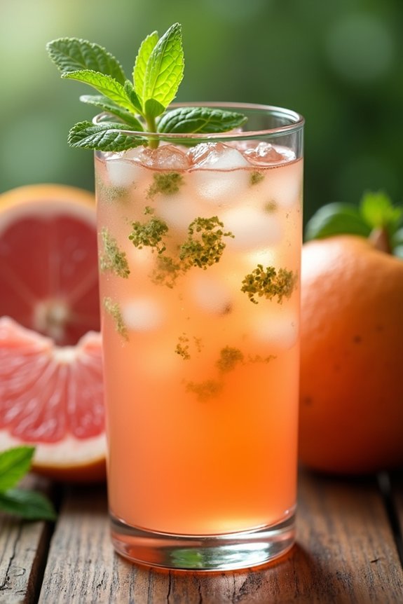 revitalizing grapefruit mint juice