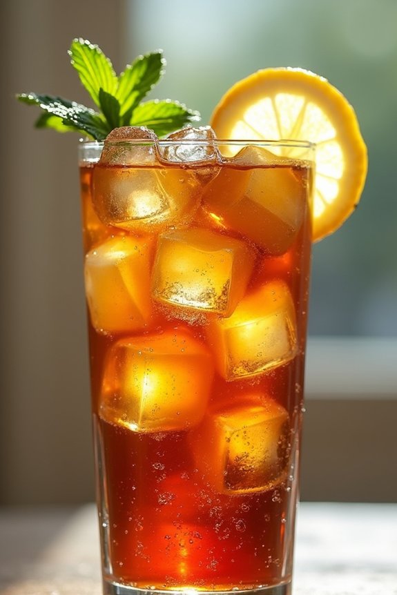 revitalizing iced peppermint tea