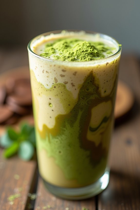 revitalizing matcha coffee shake