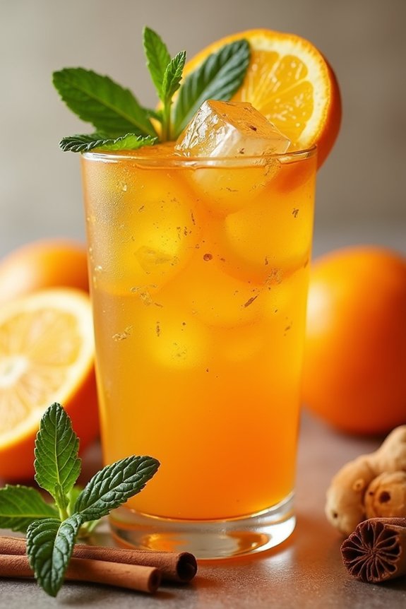 revitalizing orange ginger beverage