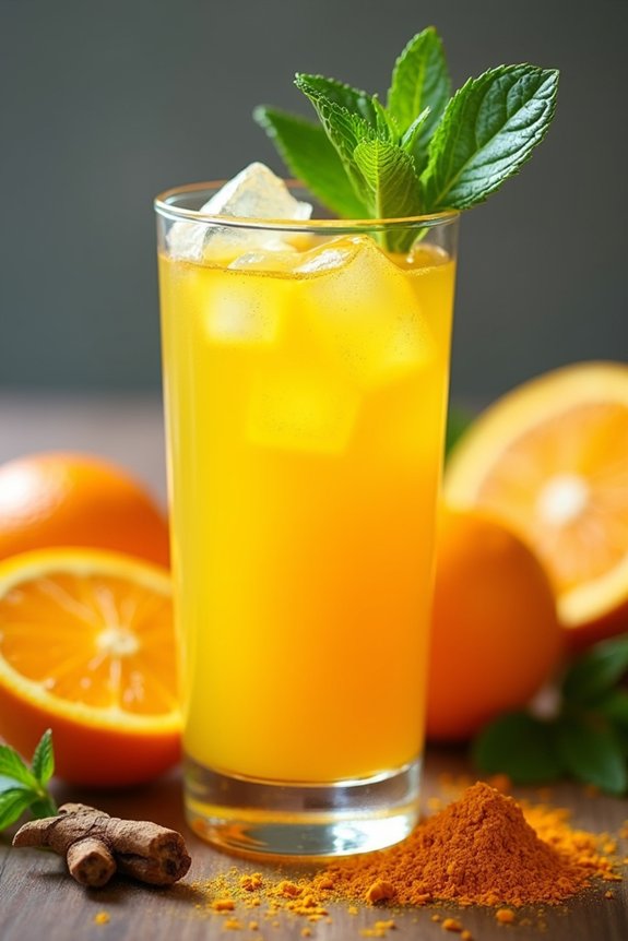 revitalizing orange turmeric beverage