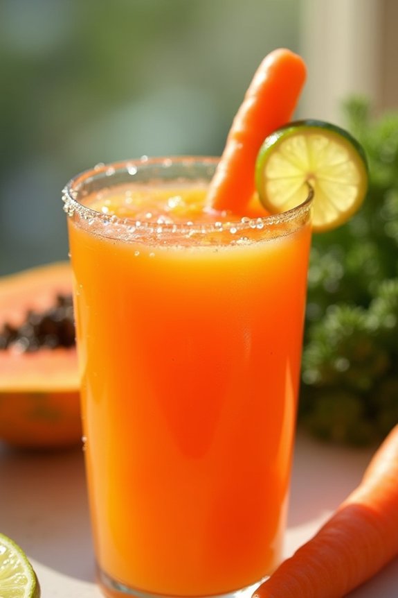 revitalizing papaya carrot juice