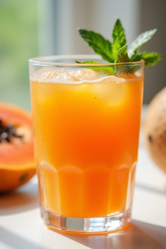 revitalizing papaya coconut juice