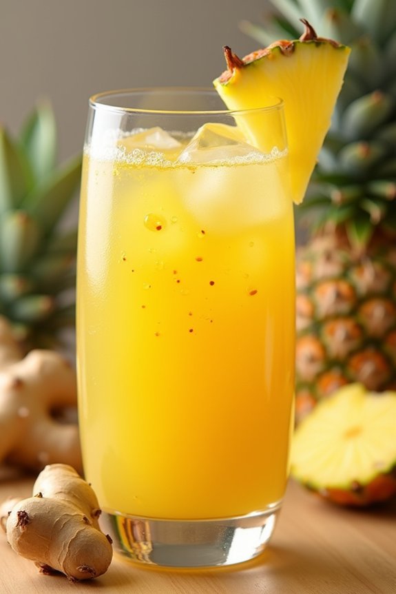 revitalizing pineapple ginger juice