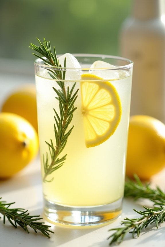 revitalizing rosemary infused lemonade