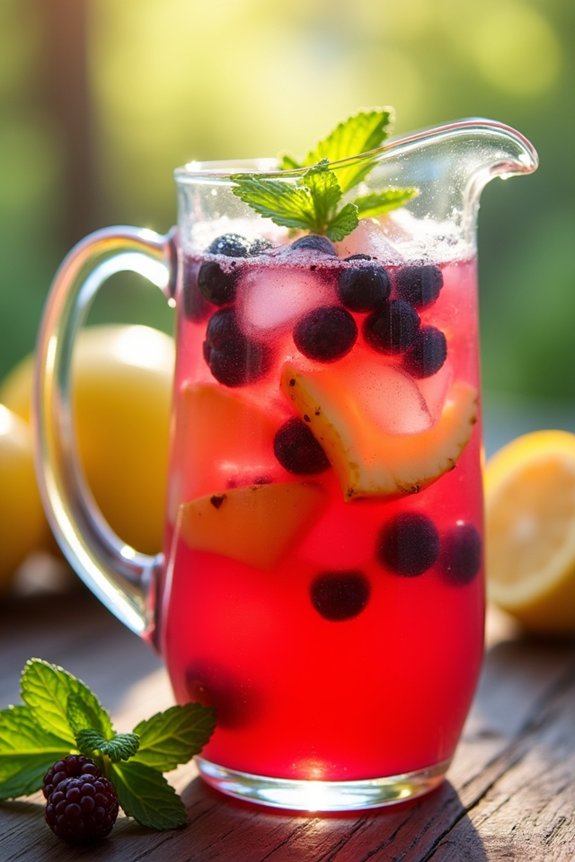 revitalizing summer berry beverage