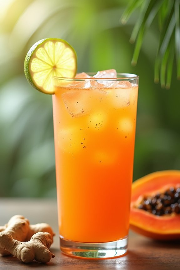 revitalizing tropical ginger juice