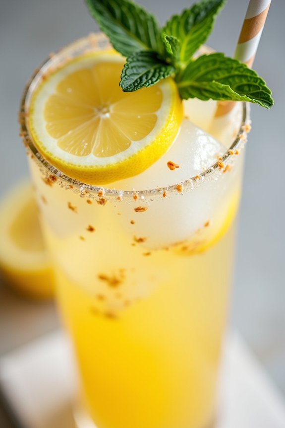 spicy ginger coconut lemonade