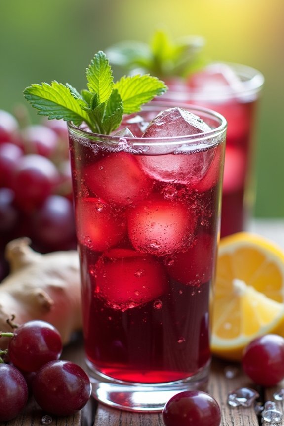 spicy ginger grape elixir